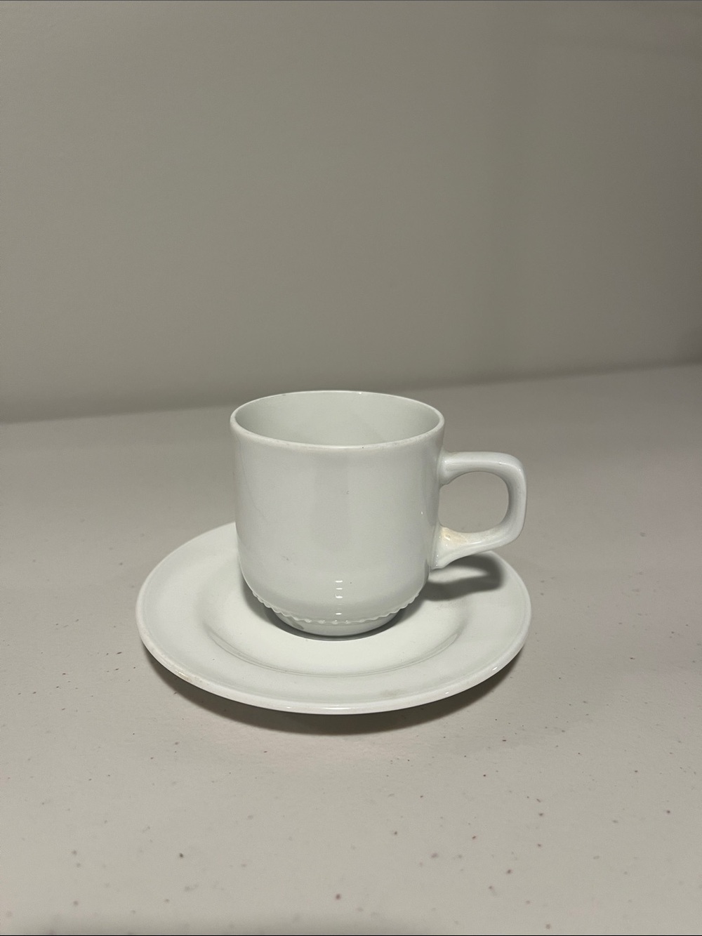 Eschenbach white tea cup with white Scherzer saucer. Children’s. 1970’s